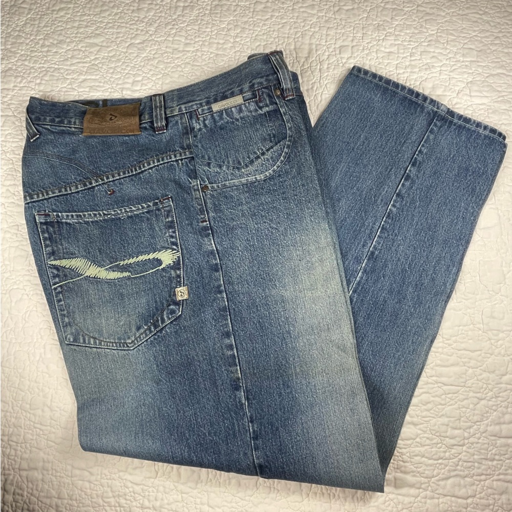 🔥Vintage Davoucci Classic Jeans Straight Leg Mid Wash Men’s 40X33